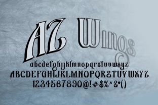 AZ Wings Font Evaluation