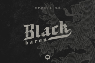 Black Baron: Medieval Script for Vintage Retro Projects