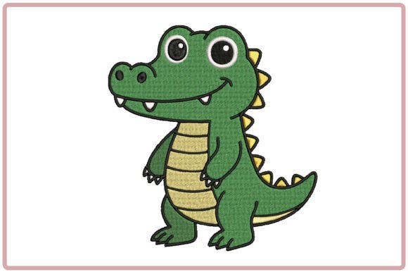 Cute Crocodile Embroidery Design: Adding Wildlife Charm to Your Projects