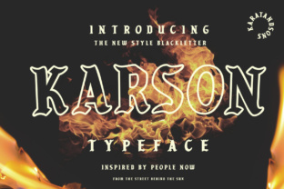 The Shadowed Elegance of Karson: A Blackletter Font for Modern Streetwear and Vintage Design